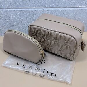 NWOT VLANDO 2pc cosmetic bag set​​​​​​​